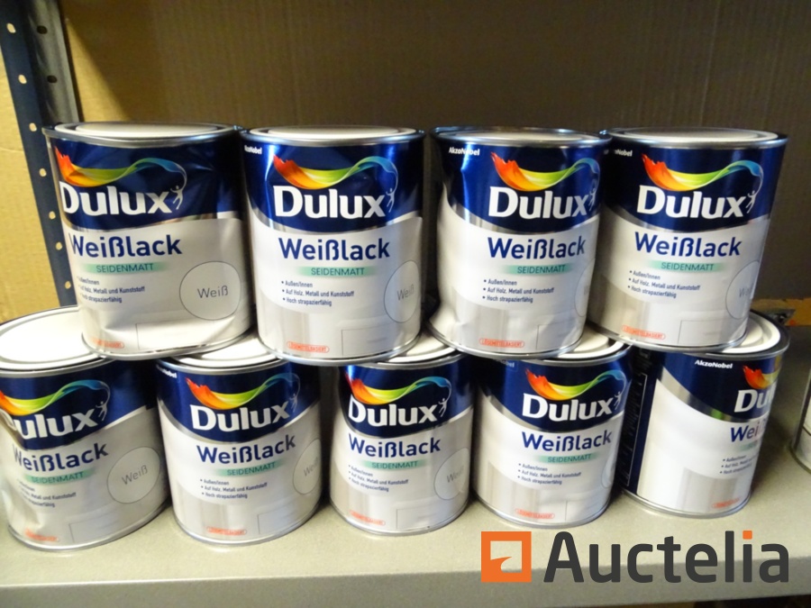 9 Pots of painting wood metal Dulux White 0, 75l Woodworking Wood