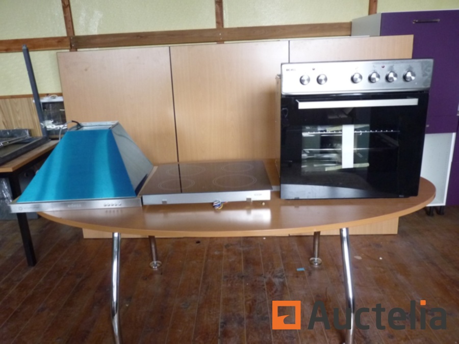 Bexel BAS 808 X built-in oven set, Schott Ceran 800 C-RL glass cerami ...