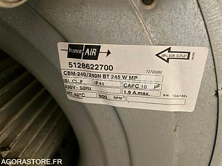 Caisson extracteur d'air d'occasion aux enchères - Agorastore