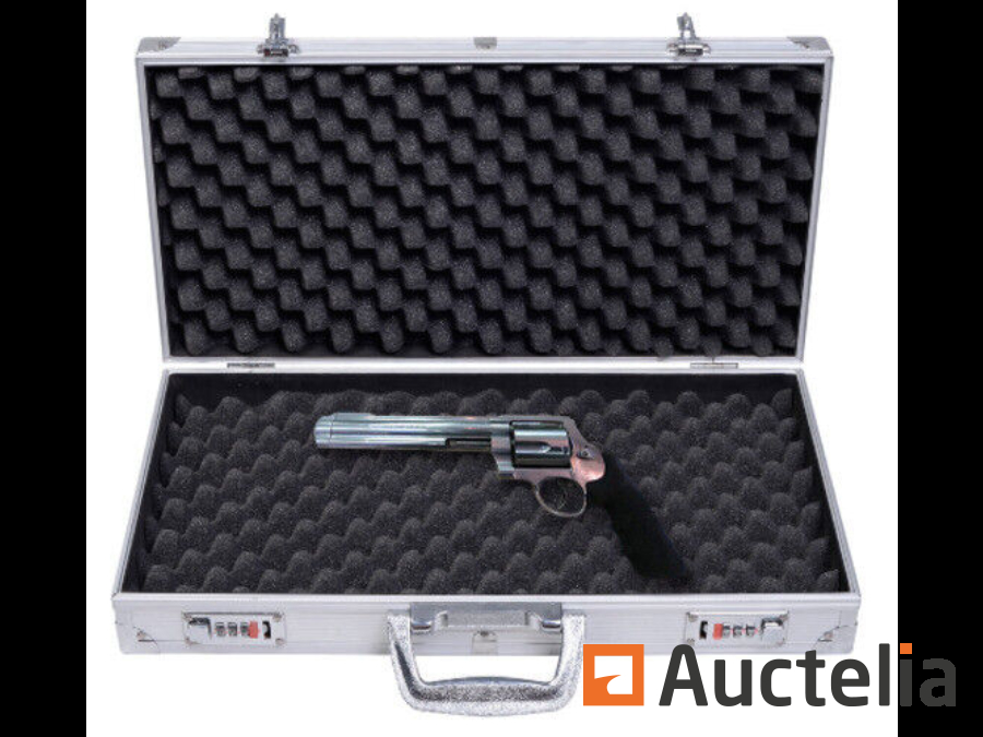 Étui pour pistolet en aluminium - Argent/Noir, 47x25cm - TL29256 - Aut 