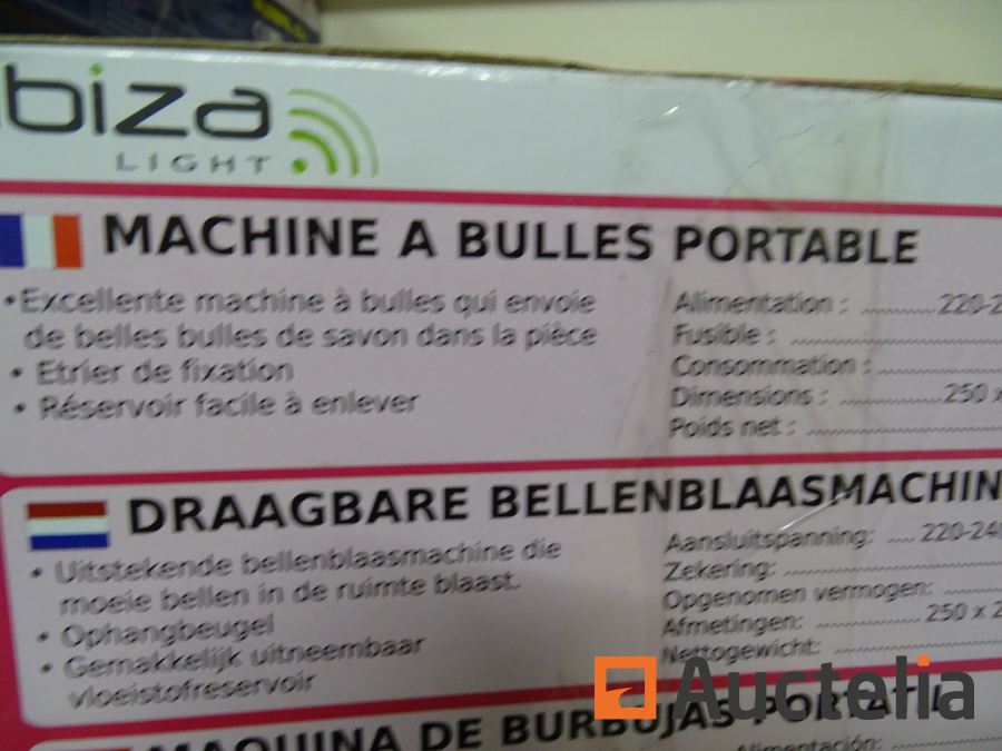 Machine à bulles 25W blanche Ibiza Light LBM10-WH