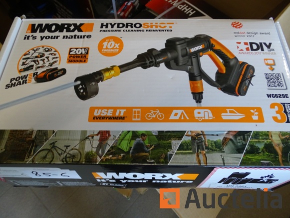 Hogedrukreiniger Worx WG629E MAX Li Ion 20V met 2Ah accu en lader