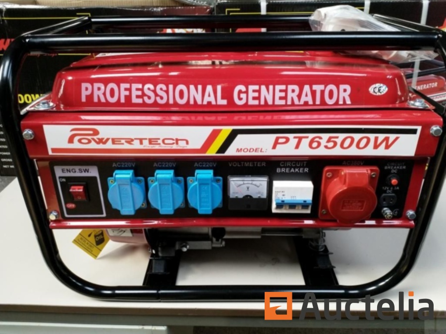 Powertech generator PT6500W 4 takt benzine Bouw Generatoren
